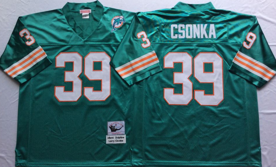 NCAA Men Miami Dolphins Green #39 csonka->more ncaa teams->NCAA Jersey